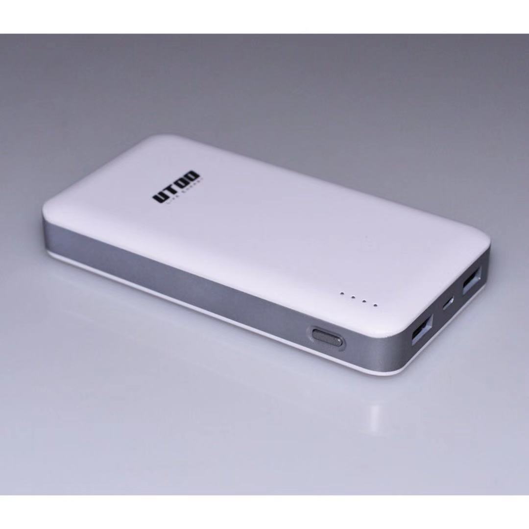 (WHITE)UTOO U156 15000mAh Power Bank Li-Polymer Battery(READY STOCK)